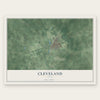 Cleveland, Texas map print, the full design