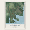 East Moriches, New York map print, the full design