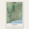 Bayport, New York map print, the full design