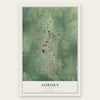 Auburn, Kansas map print, the full design