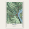 Aurora, Indiana map print, the full design
