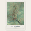 Cottonwood, Idaho map print, the full design