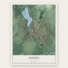 Sussex, New Jersey map print, the full design