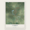 Cambria, Illinois map print, the full design