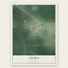 Onaka, South Dakota map print, the full design
