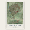 Indian Head Park, Illinois map print, the full design