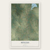 Mingus, Texas map print, the full design