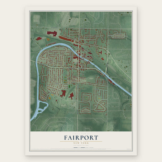 Fairport, New York map print, the full design