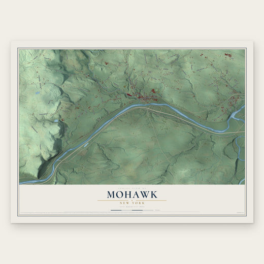Mohawk, New York map print, the full design