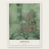 Ashville, Ohio map print, the full design