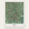 Berea, Kentucky map print, the full design