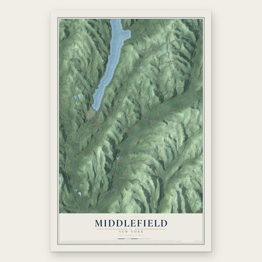 Middlefield, New York map print, the full design