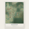 Scranton, South Carolina map print, the full design