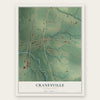 Cranesville, Pennsylvania map print, the full design