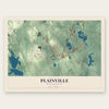 Plainville, Massachusetts map print, the full design