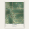 Cayuga, North Dakota map print, the full design