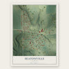 Seatonville, Illinois map print, the full design