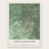 Town of Pittsford, New York map print, the full design