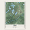 Baxter, Minnesota map print, the full design