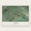 Lamar, Pennsylvania map print, the full design
