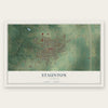 Staunton, Illinois map print, the full design