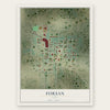 Forsan, Texas map print, the full design