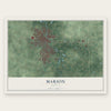 Marion, Indiana map print, the full design