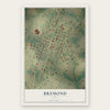 Bremond, Texas map print, the full design