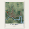 Oak Harbor, Ohio map print, the full design
