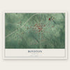 Boydton, Virginia map print, the full design