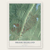 Brook Highland, Alabama map print, the full design
