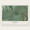 Hunter, Tennessee map print, the full design