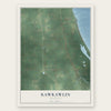 Kawkawlin, Michigan map print, the full design
