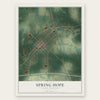 Spring Hope, North Carolina map print, the full design