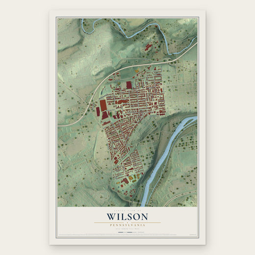 Wilson, Pennsylvania map print, the full design