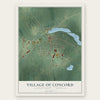 Concord, Michigan map print, the full design