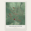 Village of Victor, New York map print, the full design