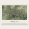 Double Oak, Texas map print, the full design