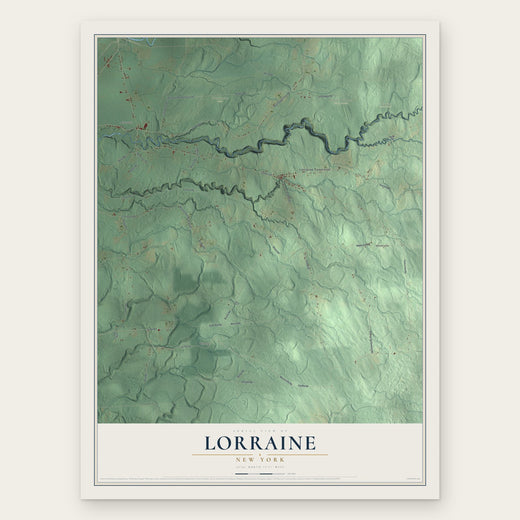 Lorraine, New York map print, the full design