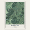 Wilmington, New York map print, the full design