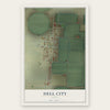 Dell City, Texas map print, the full design