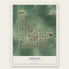 Ashton, Idaho map print, the full design