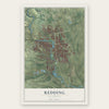 Redding, California map print, the full design