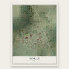 Moran, Texas map print, the full design