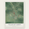 Camden, Michigan map print, the full design