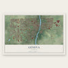 Geneva, Illinois map print, the full design