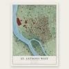 St. Anthony West, Minnesota map print, the full design