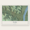 Pearl, Illinois map print, the full design