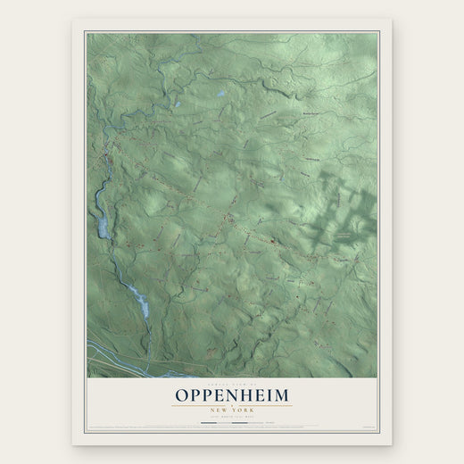 Oppenheim, New York map print, the full design