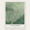 Chalet Woods, Georgia map print, the full design